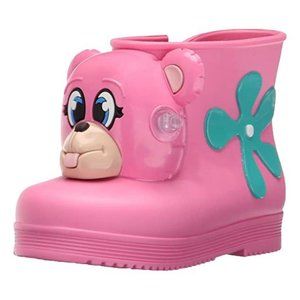 Mini Melissa Jeremy Scott Pink Taffy Monkey Boot Size 6/7